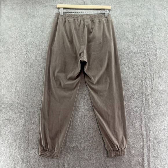 Zara Pants Womens M Taupe Gray Microfiber Stretch Mid Rise Pullon Jogger Pockets - Picture 6 of 14